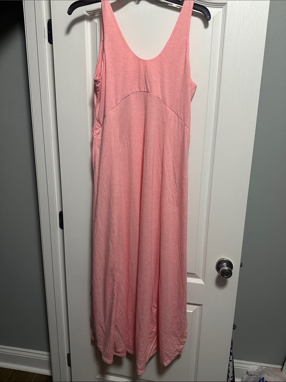 HALARA Pink Sleeveless Scoop Neck Maxi Dress